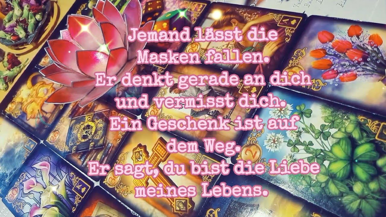 Jemand lässt die Masken fallen. Er denkt gerade an dich