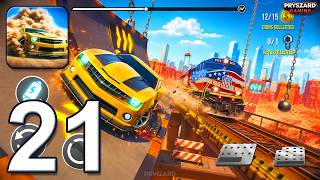 Stunt Car Extreme - Gameplay Walkthrough Part 21 - Level 111-121 Ramp Car Stunts (iOS, Android) screenshot 1