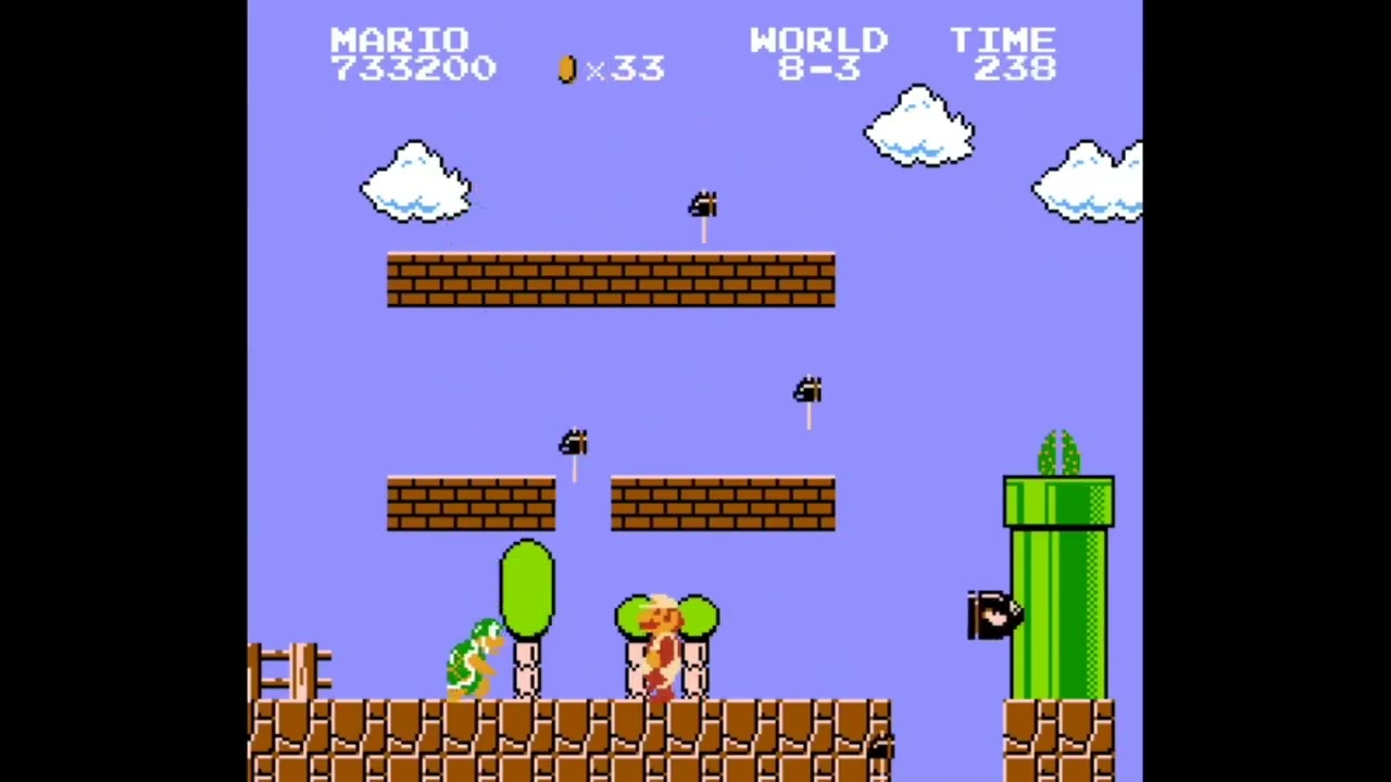 クリア#84-裏8-3本目】【SUPER MARIO BROS.】裏面 WORLD 8-3 (2週目