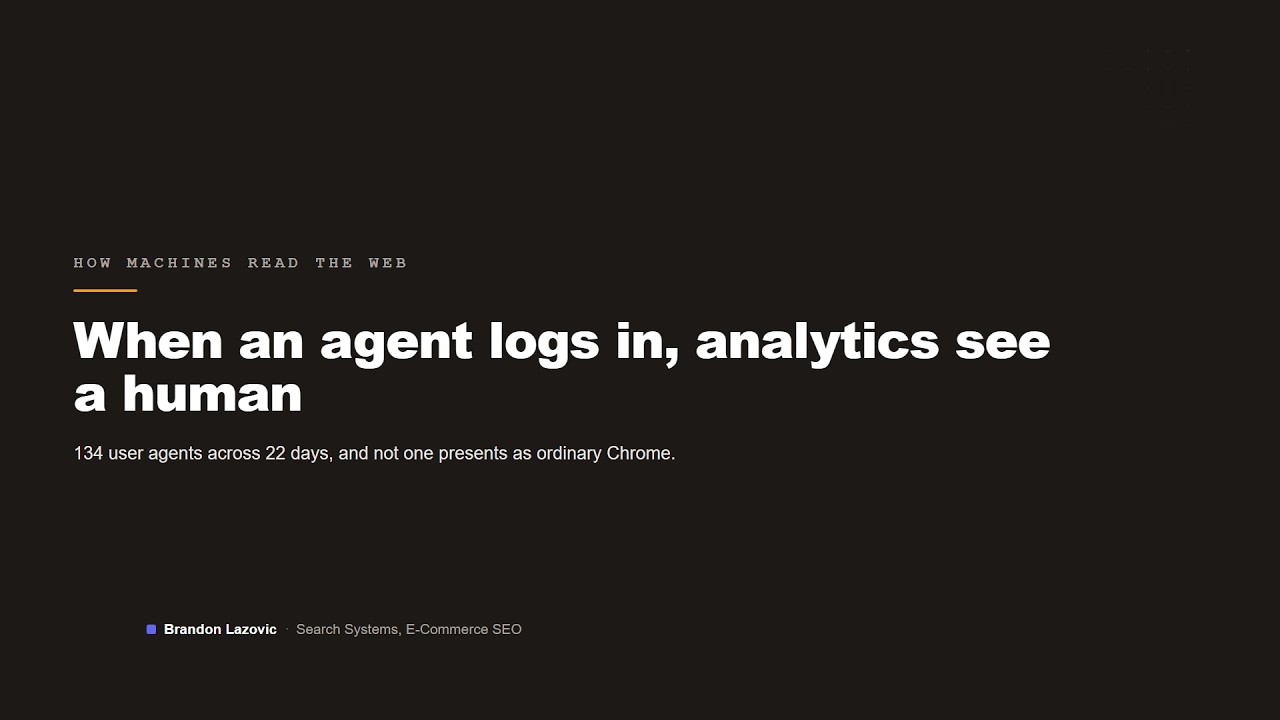 Video thumbnail: Zero of 134 AI-Crawler User Agents Look Like Ordinary Chrome