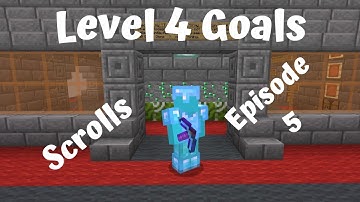 EP. 5 MCPE Fallentech SkyBlock Red LVL 4 Goals and Scrolls!
