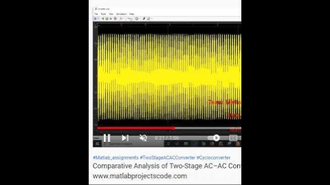 Comparative Analysis of Two Stage AC–AC Converter and Cycloconverter - MATLAB SIMULINK