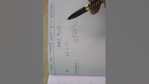 Division - Rapid recall - Class 4