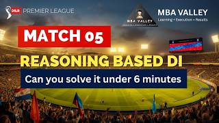 DILR Premier League Match 05 | Reasoning Based DI Set | Test Your Logical Thinking 🏏 | MBA VALLEY