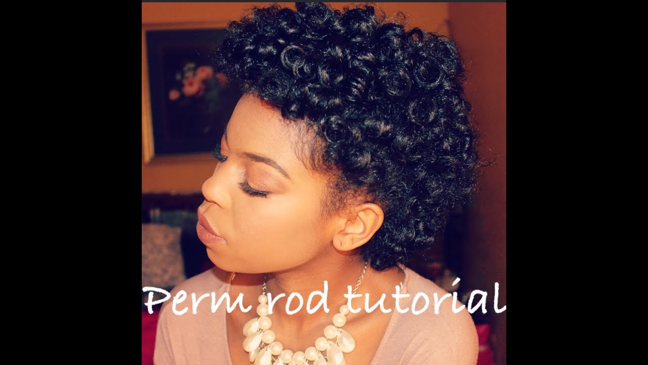 Perm Rod Set On Natural Short Hair Tutorial YouTube