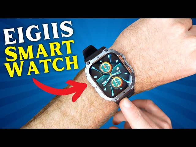 Eigiis Sports Smart Watch KE3 Black With Orange Button Accent 47mm