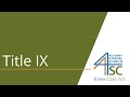 Understanding Title IX