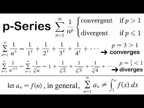 The p-Series ∑ 1/n^p is convergent if p is greater than 1
