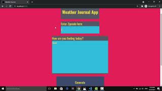 Weather Journal App screenshot 1