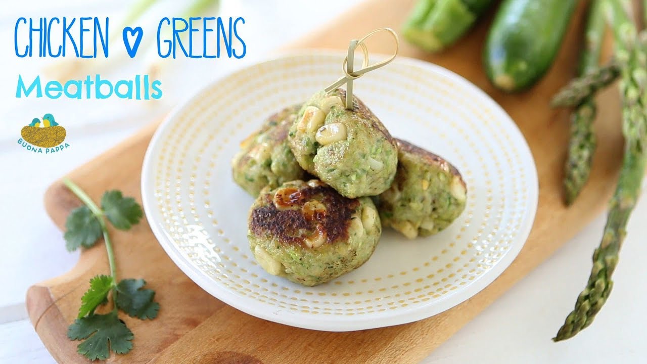 Chicken Asparagus Zucchini Meatballs +9M | BuonaPappa