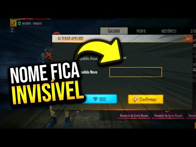 Espaço invisível para nick (ㅤ) - Pleygames Tv