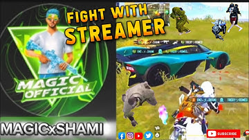 Fight With Streamer  @trickyhunter2 @Tricky_romeo  Live Clutches | PUBG MOBILE | MAGICxSHAMI 