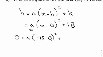 Parabolic acrh word problem