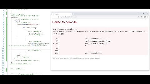 ✅ Solved: React: Syntax error: Adjacent JSX elements must be wrapped enclosing tag. JSX fragment ?