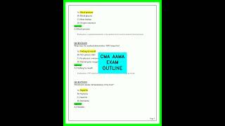 CMA AAMA Exam Outline 2026 Study Guide Key Topics Review for Certification Success Exam Prep 2026.