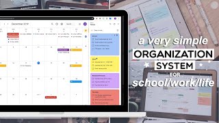 Simple organization system for school/work/life | Google Keep & Calendar