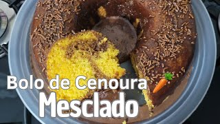 Bolo de Cenoura Mesclado... 🥕 😋, super saboroso vale a pena fazer!!!