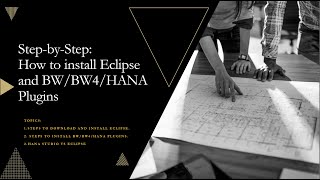 Step by Step: How to install Eclipse and BWoH/BW4H/HANA Plugins Wealth