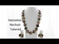 How to make kalamkari Neckset and earrings|Fabric neckset and earrings tutorial