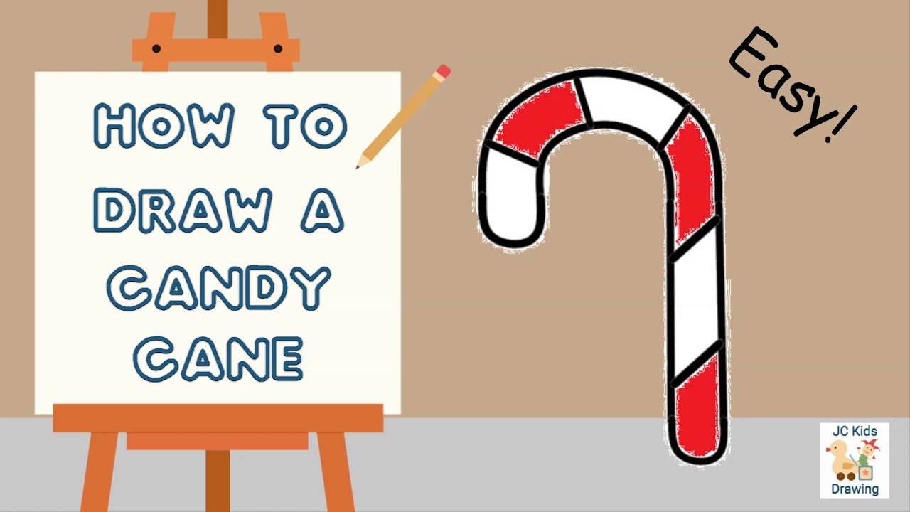 How to draw a Candy Cane | Art Pre K Homeschool Curriculum | Pre K ...