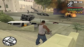 Biggest Police War In Gta San Andreas Cj Vs Police