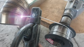 AMAZING electric welding stick for mig flux welding stainless & iron