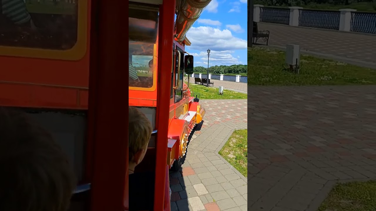 Прокатились на паровозике в Гомельском парке 🚂 