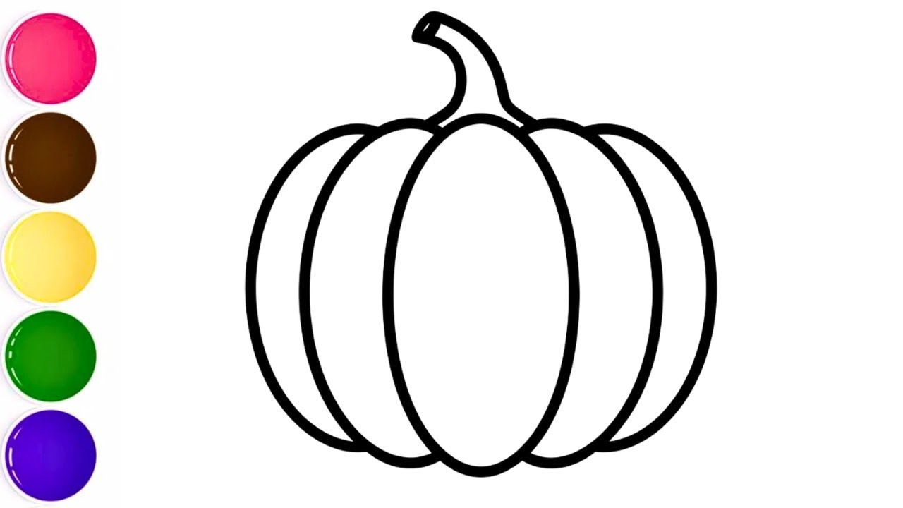How to Draw a Rainbow Colour pumpkin | Beautiful Pumpkin Drawing and Painting  | Easy Step by Step