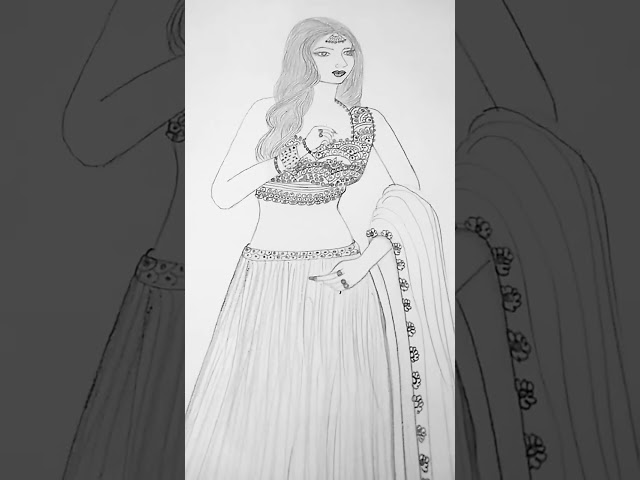 beautiful dress 👗 sketch # fashion art # beautiful design