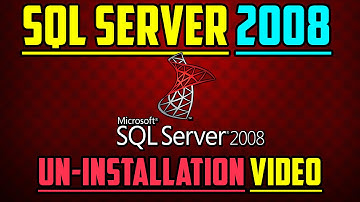 How To Uninstall SQL Server 2008 Completely!