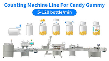 Candy Gummy Counting Bottling Machine Production Line