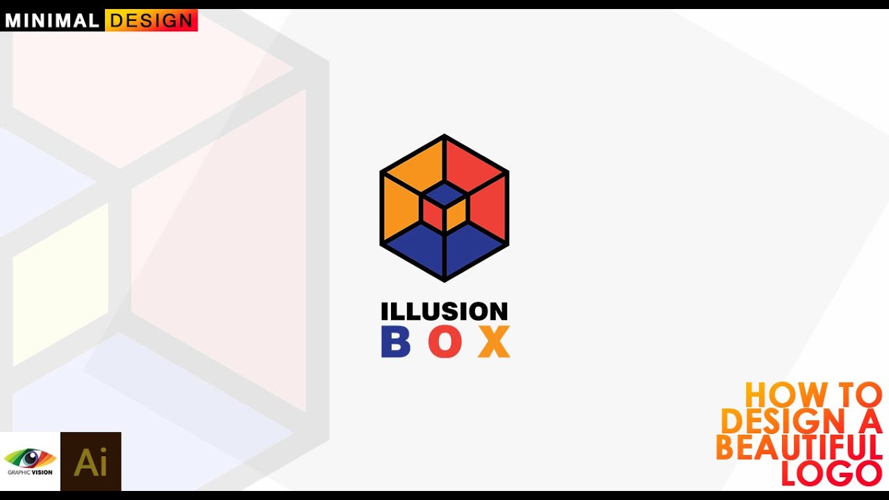 How to design Illusion Box logo in Illustrator - YouTube