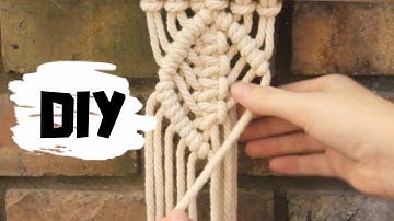 DIY Macrame Diamond with Fishbone Pattern (2 Ways!)