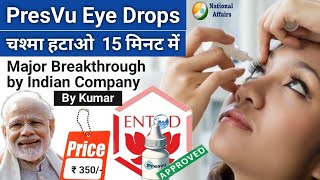 Presvu Eye Drops That Can Remove Reading Gles In 15 Mins Entod Pharmaceuticals Presbyopia