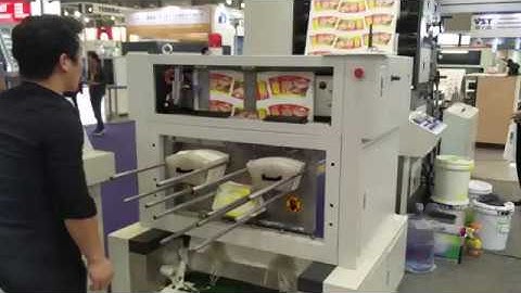 High Speed Paper Cup Fan Roll Die Punching Machine inline 4 Colors Flexo Printing Machine