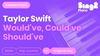 Would've, Could've, Should've Karaoke | Taylor Swift (Karaoke Piano)