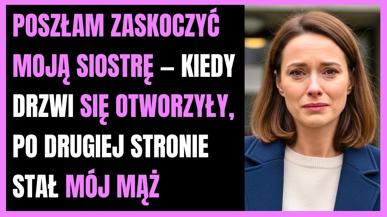Poszłam zaskoczyć moją siostrę — kiedy drzwi się otworzyły, po drugiej stronie stał mój mąż.