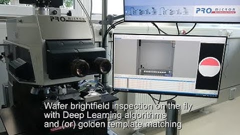 Promicron Deep Learning AOI brightfield on MEMS Wafer, automatische Inspektion Hellfeld on the fly