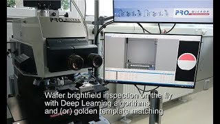 Promicron Deep Learning AOI brightfield on MEMS Wafer, automatische Inspektion Hellfeld on the fly