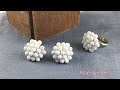 シャワー台ピアスの作り方／チェコ、ドロップビーズ/How to make shower stand earrings