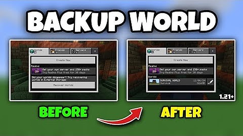 How To Make a World Backup In Minecraft PE 1.21 + | Minecraft PE | Bigshot Gamerz