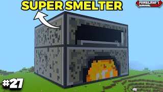 SUPER SMELTER FAST FURNACES In Minecraft PE Survival Series EP-27 | HINDI