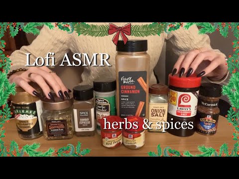 {25 Days Of ASMR} Day 4: Lofi Herbs And Spices! Tapping/Scratching, No Talking 