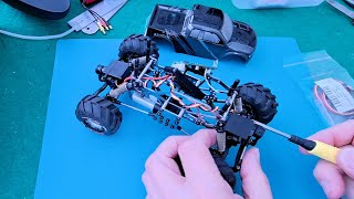 Working on the HBX 2098B Devastator Mini RC Crawler I was given