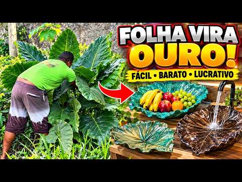 LOOK WHAT YOU CAN DO WITH TARO LEAVES! 😱 SINK, FRUIT BOWL AND MUCH MORE