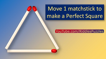 Move 1 matchstick to make a Perfect Square