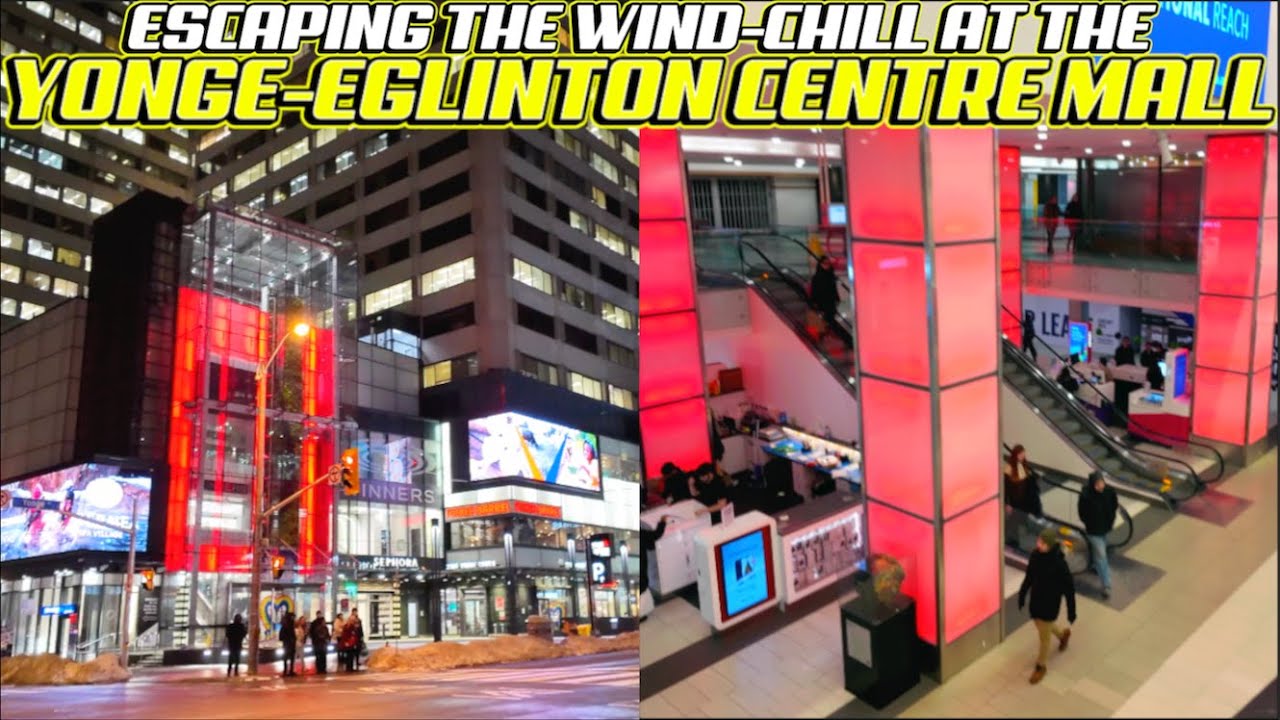 Ищете тепла в центре города? Предновогодняя прогулка по торговому центру Yonge-Eglinton в Торонто...