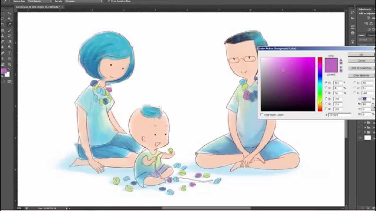 illustration quick coloring - YouTube