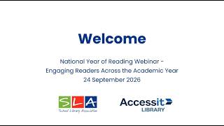 National Year of Reading Webinar   Engaging Readers Across the Academic Year