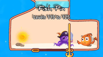 Fish Pin - Levels 115 to 125 Gameplay | Pull the pin puzzle games | Android, iOS Save the fish game